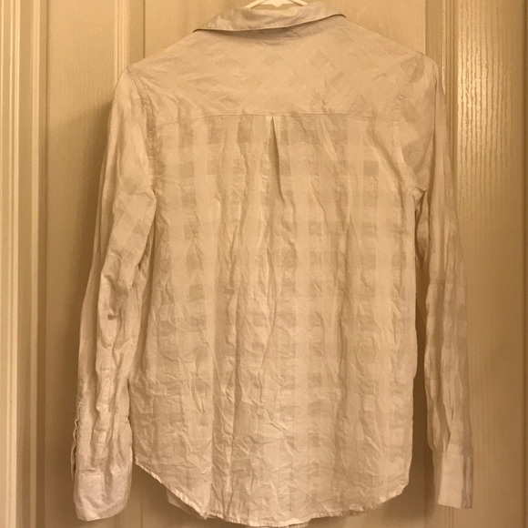 EUC Joie semi-sheer white cotton button down - Picture 5 of 6